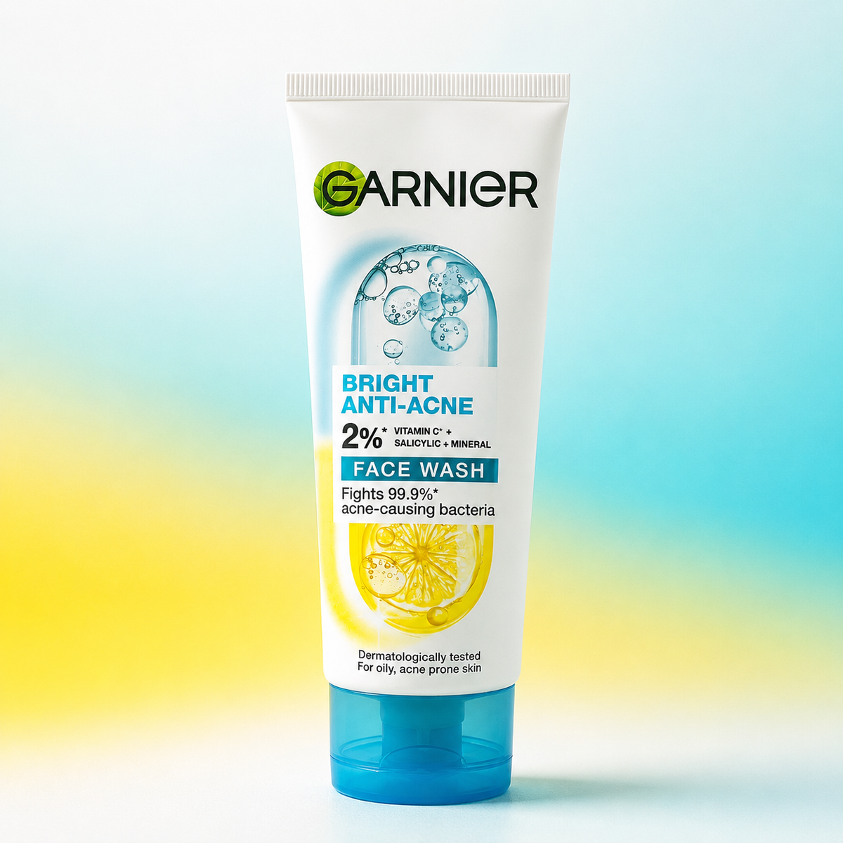 Garnier Bright Anti-Acne Face Wash 2% Vitamin C + Salicylic Acid 100ml