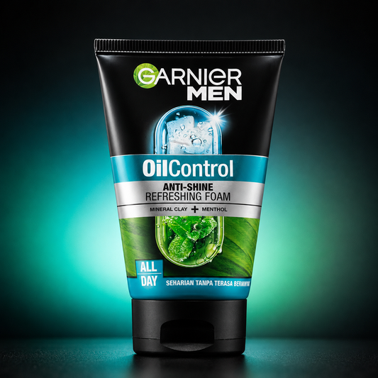 Garnier Men Oil Control Anti-Shine Refreshing Foam Face Wash 100ml