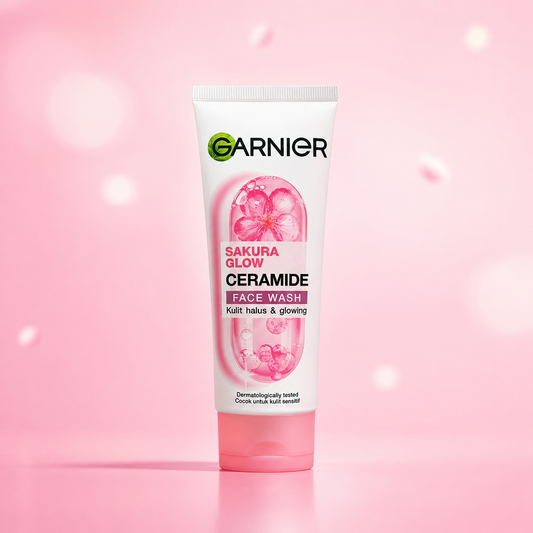 Garnier Sakura Glow Ceramide Face Wash 100ml