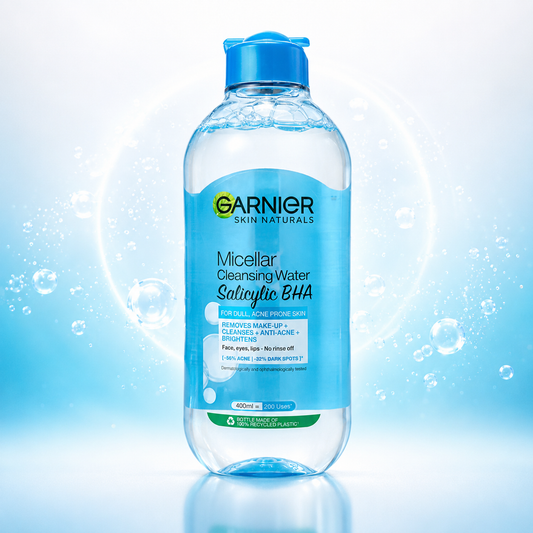 Garnier Skin Naturals Micellar Cleansing Water Salicylic BHA for Acne-Prone Skin 125ml & 400ml