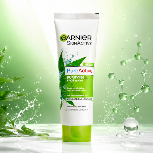 Garnier SkinActive Pure Active Neem Purifying Face Wash for Normal to Oily Skin (50ml / 100ml)