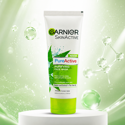 Garnier SkinActive Pure Active Neem Purifying Face Wash for Normal to Oily Skin (50ml / 100ml)