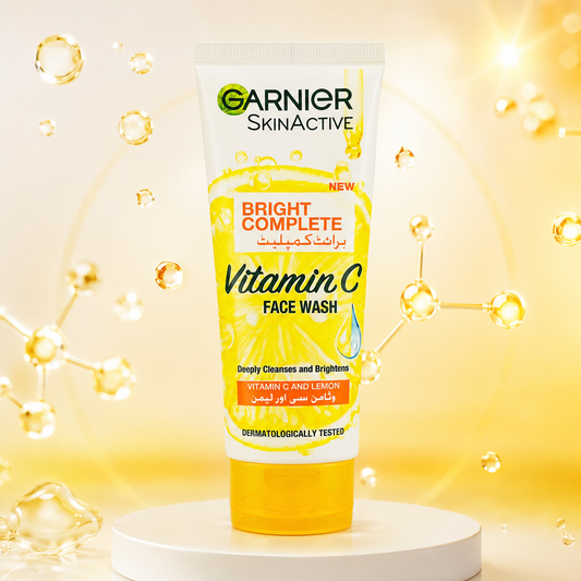 Garnier SkinActive Bright Complete Vitamin C Face Wash (100ml, 50ml)