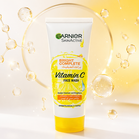 Garnier SkinActive Bright Complete Vitamin C Face Wash (100ml, 50ml)